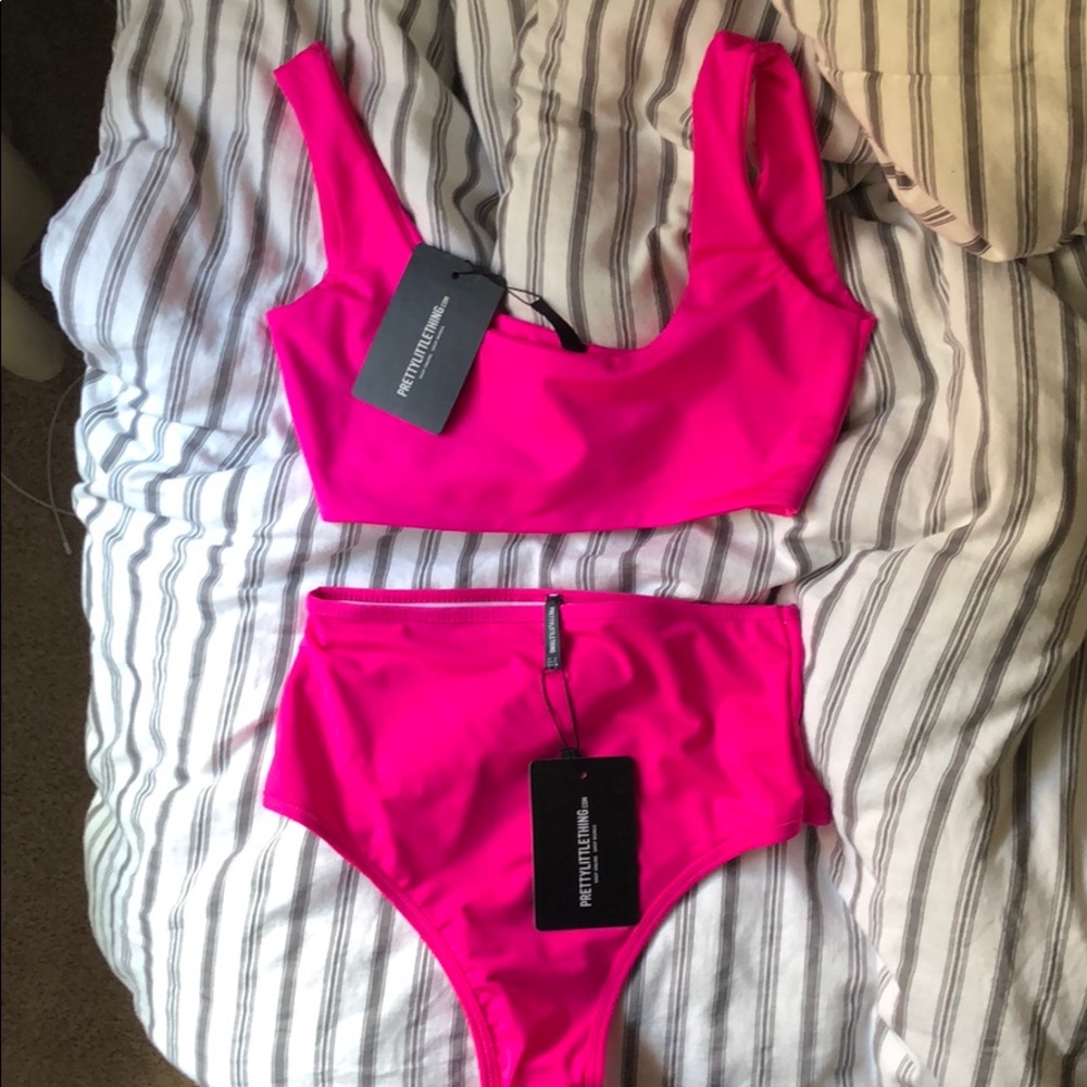 Brand new pretty little thing hot pink swimsuit